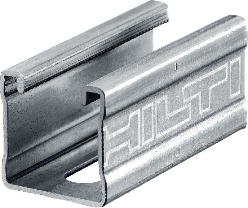 MQ-41-RA2 rail Roestvrijstalen (A2) 41 mm hoog MQ-veerprofiel voor middelzware toepassingen