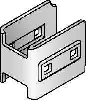 MIQC-SC verbinder Thermisch verzinkte verbinder gebruikt met MIQ basisplaten die ervoor zorgen dat de balk vrij geplaatst kan worden