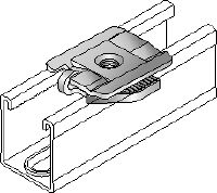 MM-S Selle d'attache pour tubes galvanisée pour raccorder les composants filetés aux rails entretoises MM