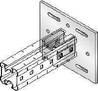 Connecteur de platine MIQC-S Platine galvanisée à chaud (GAC) pour la fixation de rails MIQ sur l'acier dans les applications pour charges lourdes