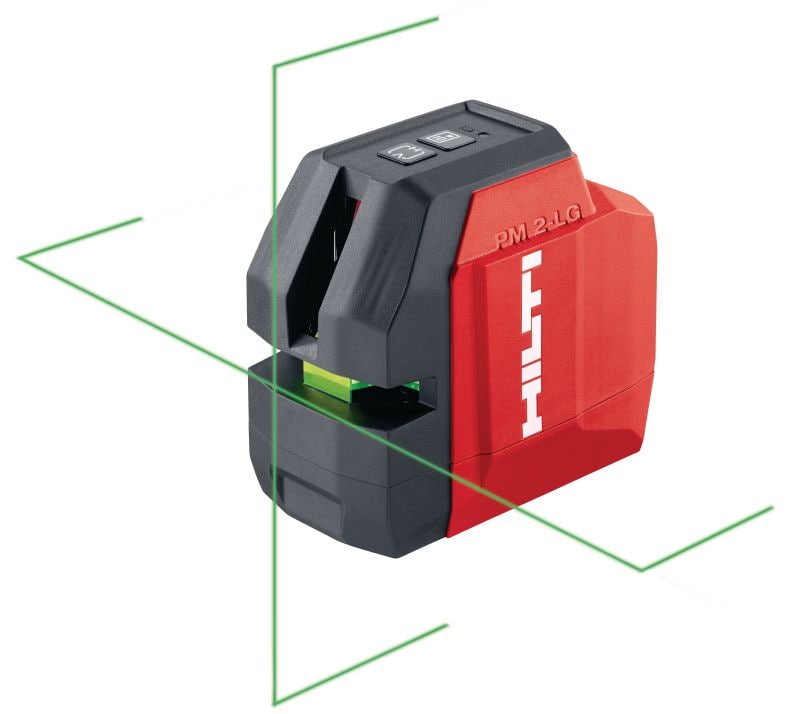 PM 2-LG groene Lijnlaser Groen lijnlaser met 2 goed zichtbaar balken voor het nivelleren en uitlijnen