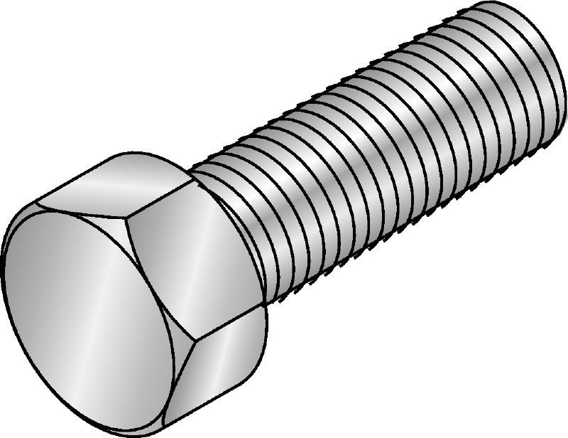 Verzinkte zeskantschroef DIN 933 Verzinkte zeskantschroef conform DIN 933