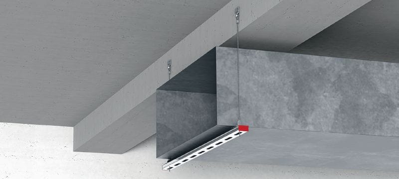 MW-C plafondclip Multifunctionele lusklem voor de bevestiging van MW-kabelophangsystemen op alle verticale, horizontale of hellende oppervlakken Toepassingen 1