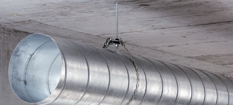 Geperforeerde MV-SI-bandhanger Verzinkte geperforeerde bandhanger voor het bevestigen van ventilatiekanalen Toepassingen 1