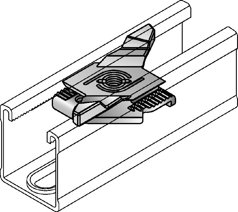 MM-WN Écrou à ailettes galvanisé pour le raccordement des éléments du système de supportage modulaire aux rails entretoise MM