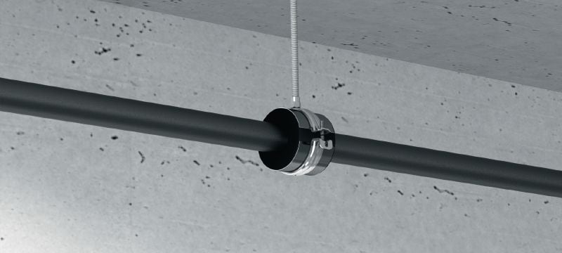 MIP-H Koelbuisklem met snelsluiting (dun geïsoleerd) Ultiem verzinkte buisklem voor maximale productiviteit bij koeltoepassingen met een isolatiedikte van 13-16 mm Toepassingen 1