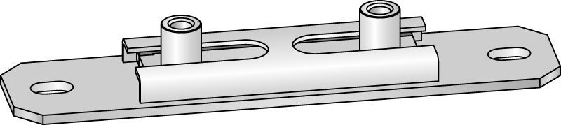 MSG-UK Dwarsschuifverbinding (dubbel) Premium verzinkte dwarsschuifverbinding voor lichte verwarmings- en koelingstoepassingen