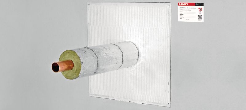 Brandwerende coating CFS-CT Bordsysteem met brandwerende coating met een breed goedgekeurd bereik voor middelgrote tot grote openingen Toepassingen 1