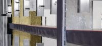 CFS-VB E60 holtebarrière 25mm luchtspleet Voorgevormde brandholte barrière voor bekleding van regenscherm met 60 minuten brandintegriteit en luchtspleten tot 25 mm Toepassingen 6