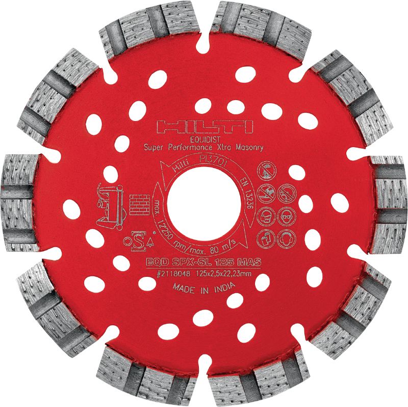 Lame diamant pour maçonnerie SPX-SL Disque diamant avec technologie Equidist pour une performance de rainurage optimale dans la maçonnerie