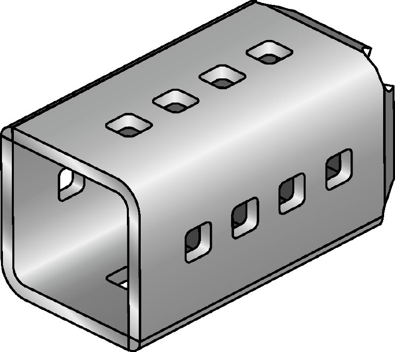 MIC-SC verbinder Thermisch verzinkte verbinder gebruikt met de MI-grondplaten die ervoor zorgen dat de balk vrij geplaatst kan worden