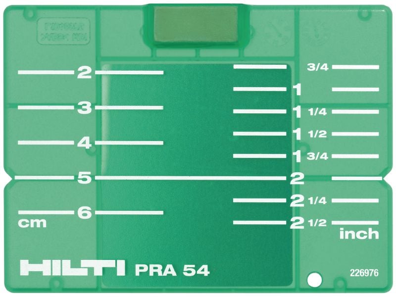 Doelplaat PRA 54 (CM/IN) 