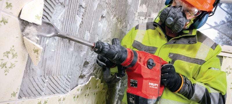 TE 500-AVR SDS Max sloophamer Veelzijdige SDS Max (TE-Y) sloophamer voor licht beitelwerk in beton en metselwerk, met Actieve Vibratie Reductie (AVR) Toepassingen 1