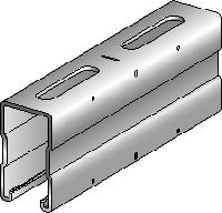 MQ-72-F-rail Thermisch verzinkte (HDG) 72 mm hoog MQ-veerprofiel voor (middel)zware toepassingen