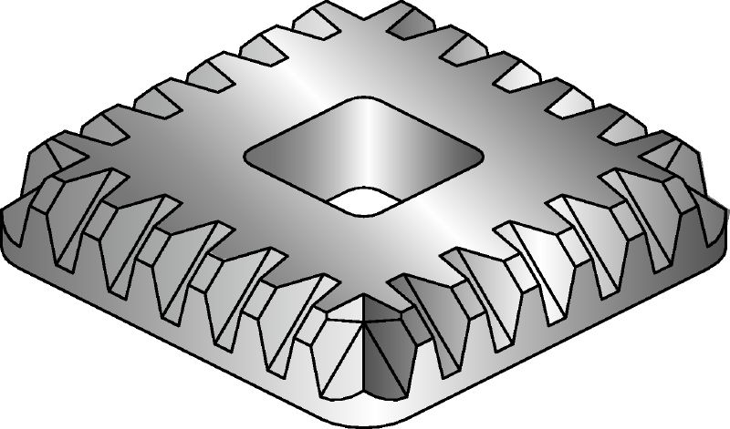 MIA-TP tandplaat Thermisch verzinkte tandplaat gebruikt met de MIA-OH-bout voor het bevestigen van MI- en MIQ-verbinders