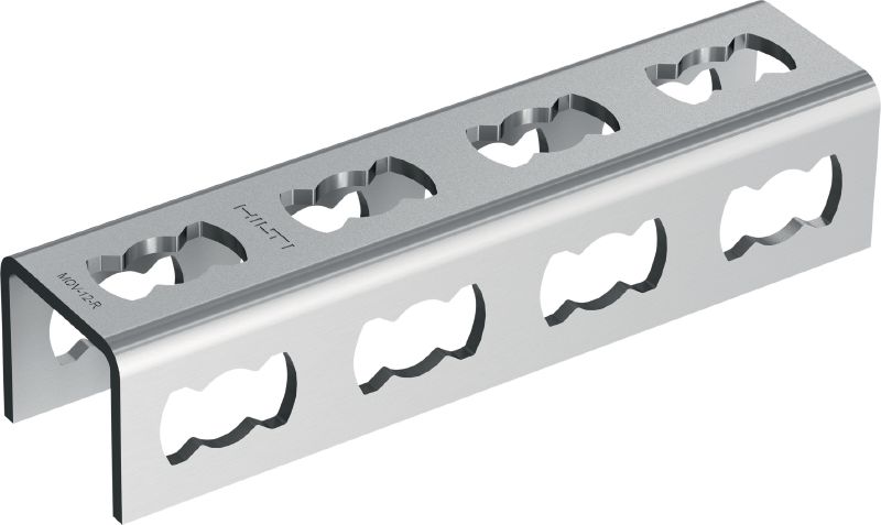 MQV-12-R railverbinder Roestvrijstalen (A4) flexibele railverbinder die als een verlengstuk in lengterichting voor MQ-veerprofielen wordt gebruikt