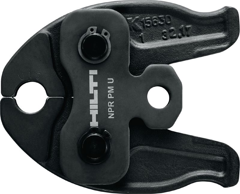 NPR PM U Persbek Persbekken voor U-profiel persfittingen tot 40 mm. Compatibel met Hilti NPR 19-A perstangen.