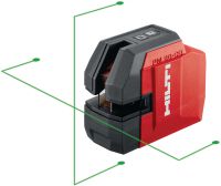 PM 20-CG Lood- en dwarslijnlaser Multilijnlaser met groene straal, met 2 lijnen en 5 punten voor sanitair, nivelleren, uitlijnen en vierkant maken