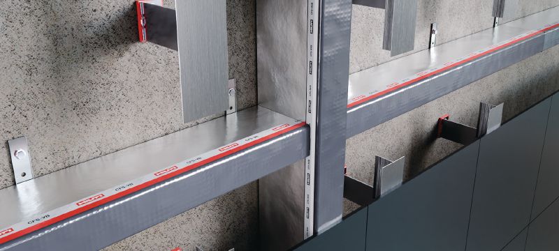 CFS-VB E60 holtebarrière 25mm luchtspleet Voorgevormde brandholte barrière voor bekleding van regenscherm met 60 minuten brandintegriteit en luchtspleten tot 25 mm Toepassingen 1