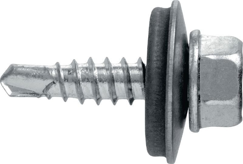 Vis métalliques autoperceuses S-MD 51 S Vis autoperceuse (acier inoxydable A2) avec rondelle de 16 mm pour les fixations de métal sur métal de faible épaisseur (jusqu'à 2 mm)