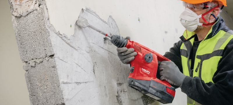 TE 300-A36 SDS Plus Hak- en breekhamer Lichte SDS Plus (TE-C) snoerloze sloophamer voor oppervlaktecorrectie in beton en metselwerk Toepassingen 1