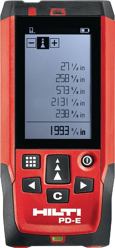 PD-E lasermeter Lasermeter voor buiten met geïntegreerde zoeker voor metingen tot 200 meter