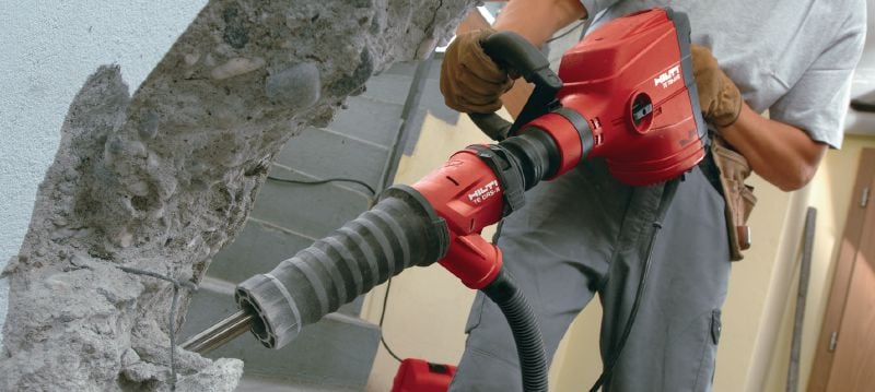 TE DRS-B-stofafzuiging Stofafzuiging bij boren in beton met de Hilti SDS Max (TE-Y) en TE-S breekhamers Toepassingen 1