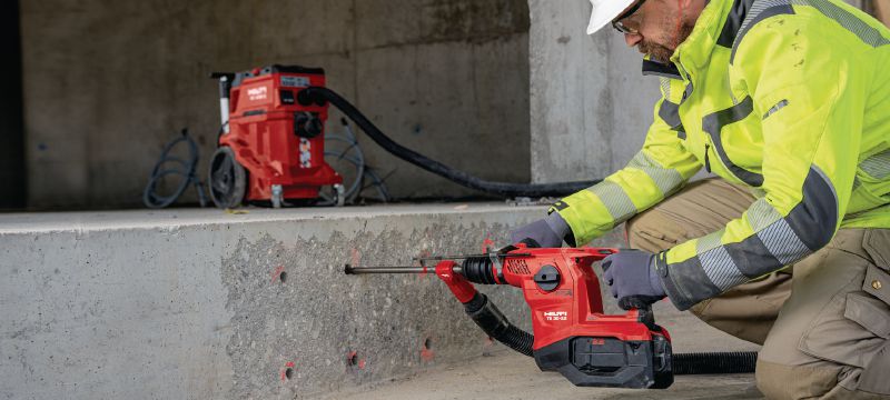 TE 30-22 snoerloze boorhamer Krachtige snoerloze SDS plus (TE-C) boorhamer met Actieve Vibratie Reductie en Active Torque Control voor boren in beton en beitelwerk (Nuron-accu platform) Toepassingen 1