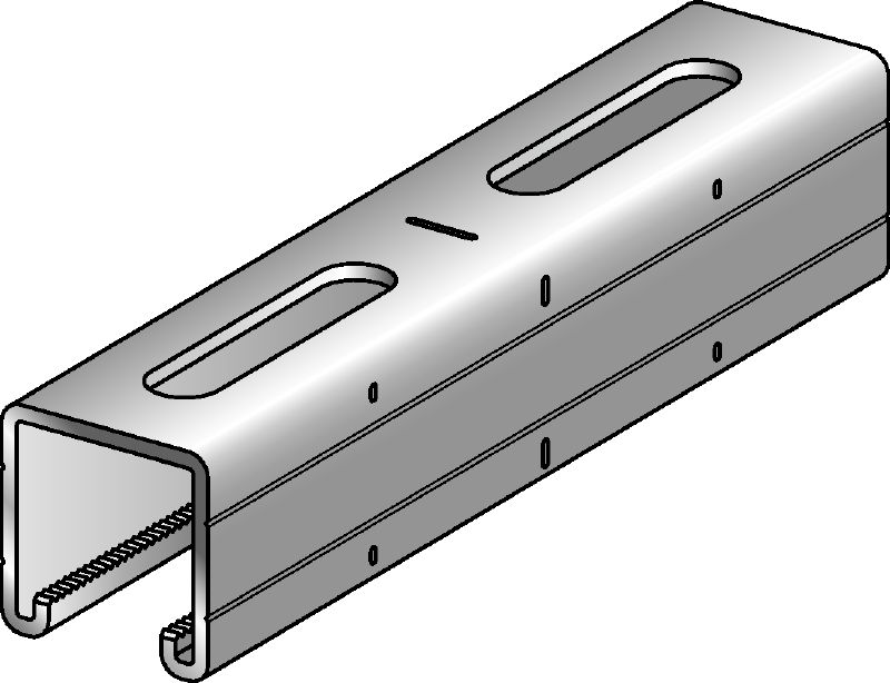 Rail MQ-41/3 Rail entretoise MQ galvanisé d'une hauteur de 41 mm et d'une épaisseur de 3 mm destiné aux applications pour charges moyennes