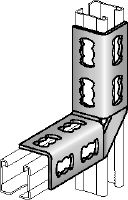 Support d'angle MQW-8/90 Équerre à 90 degrés galvanisée pour le raccordement de rails entretoises MQ multiples