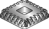 MIA-TP tandplaat Thermisch verzinkte tandplaat gebruikt met de MIA-OH-bout voor het bevestigen van MI- en MIQ-verbinders