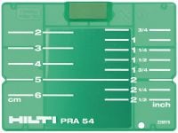 Doelplaat PRA 54 (CM/IN) 