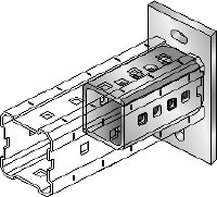 MIC-C-AA/-D Platine galvanisée à chaud (GAC) destinée à la fixation des rails MI-90 sur le béton à l'aide de deux chevilles