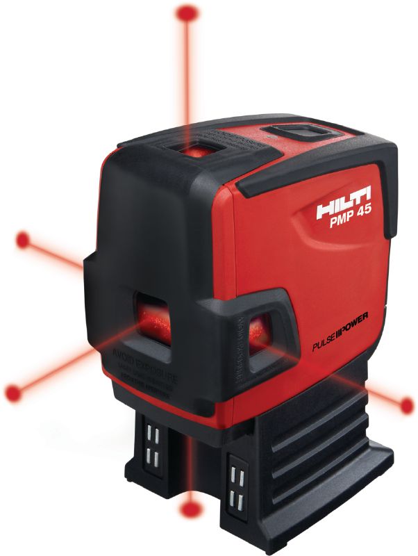 PMP 45 Puntlaser Rode puntlaser met 5 lijnen voor loodgieterswerk, nivelleren, uitlijnen en haaks maken