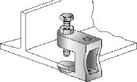 Clip-étau MAB-M Clip-étau galvanisé pour la fixation de tiges filetées sur les poutres en acier avec filetage intérieur