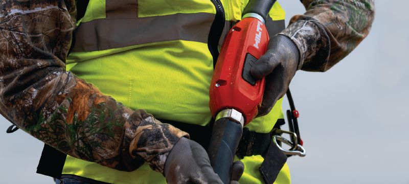 Flexibles de vibreur à béton NCV Flexible de vibreur à béton interne pour une utilisation avec les vibreurs à béton format sac-à-dos sans fil NCV 10-22 Hilti (plateforme de batteries Nuron) Applications 1