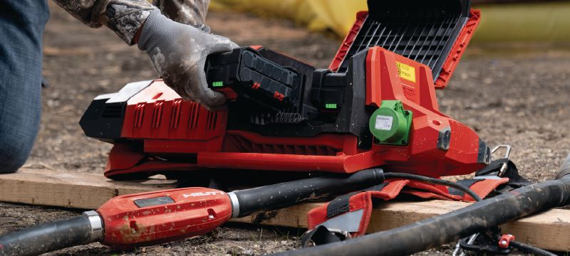 Vibreur interne NCV Flexible de vibreur à béton interne pour une utilisation avec les vibreurs à béton format sac-à-dos sans fil NCV 10-22 Hilti (plateforme de batteries Nuron) Applications 1