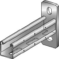 MQK-41-R console Roestvrijstalen console met een 41 mm hoog, enkel MQ-veerprofiel voor hoge corrosiebescherming