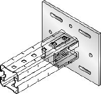 Connecteur de platine MIQC-S Platine galvanisée à chaud (GAC) pour la fixation de rails MIQ sur l'acier dans les applications pour charges lourdes