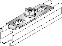 Platine MQG-2-F Platine galvanisée à chaud (GAC) pour raccorder les composants filetés aux rails entretoises MQ