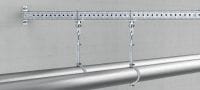 Accessoire de suspension pour tuyaux MIC-SPH Accessoire galvanisé à chaud (GAC) fixé sur les rails MI pour soutenir les tuyaux suspendus Applications 1