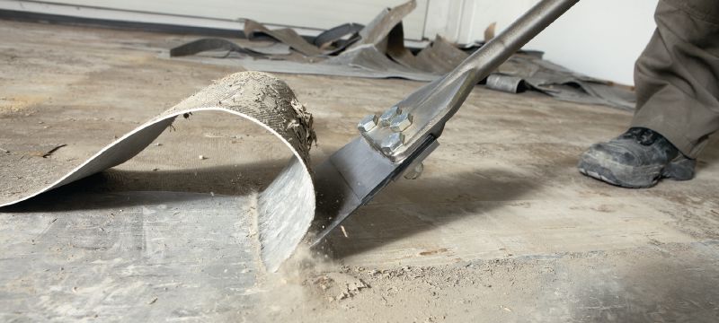 TE-YX FS vloerschavers Extra scherpe SDS Max (TE-Y) vloerschaverbeitels voor het verwijderen van vloeren en coatings met behulp van afbraakgereedschap Toepassingen 1